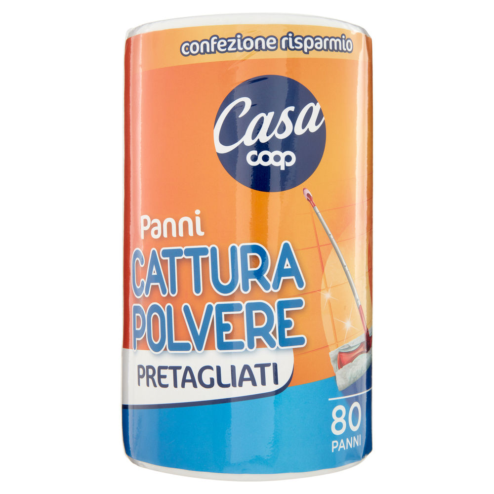 Panni cattura polvere 3d coop casa rotolo busta pz.80