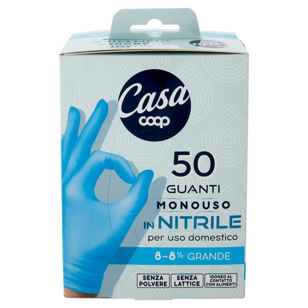 GUANTI IN NITRILE MONOUSO COOP TG. L PZ 50 - 2