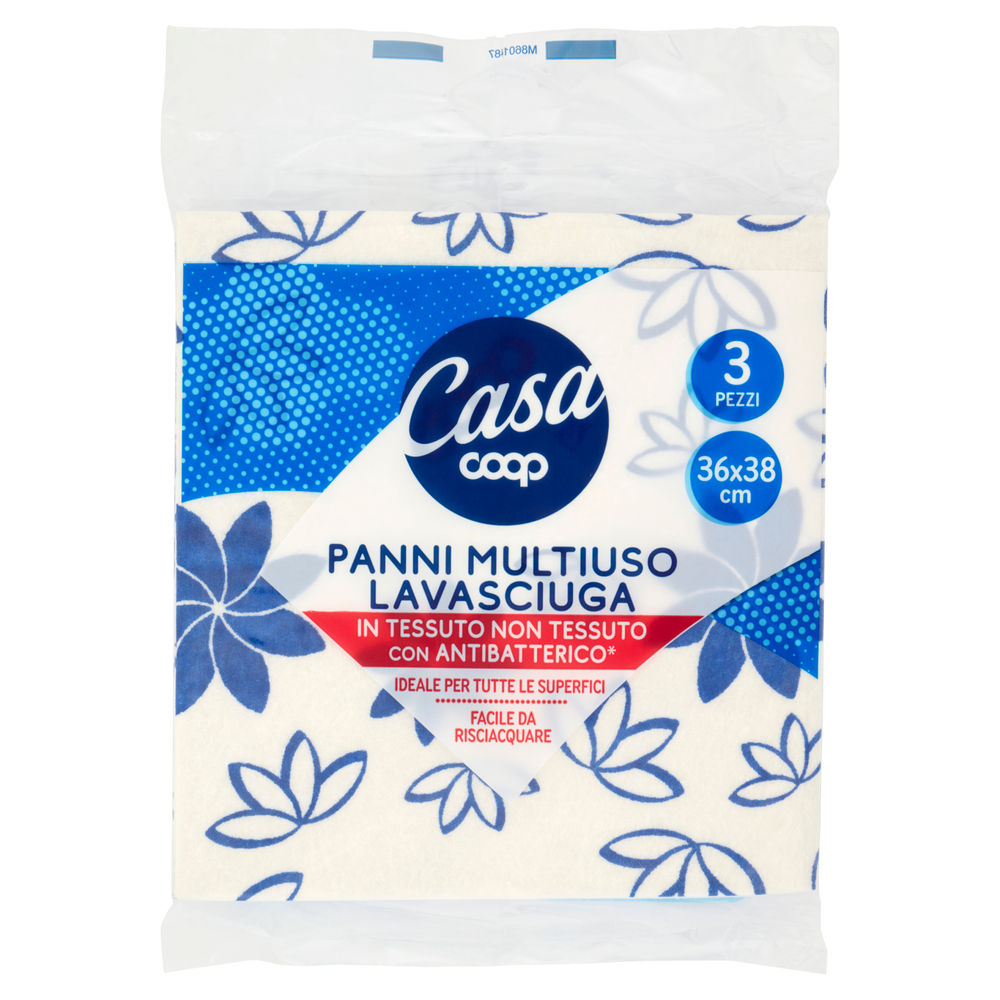 Panni lavasciuga coop casa tnt c/antibatterico pz.3