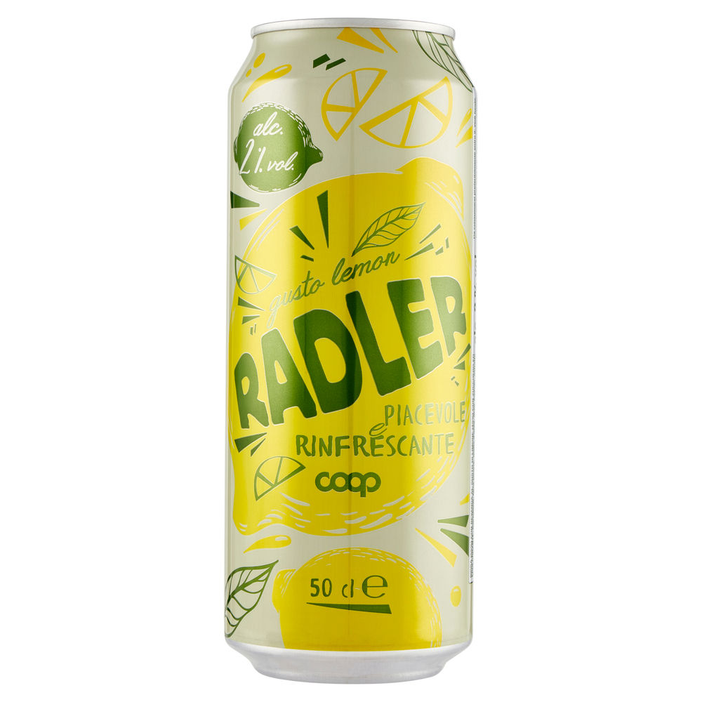 Birra radler al limone 2 gradi coop lattina ml 500