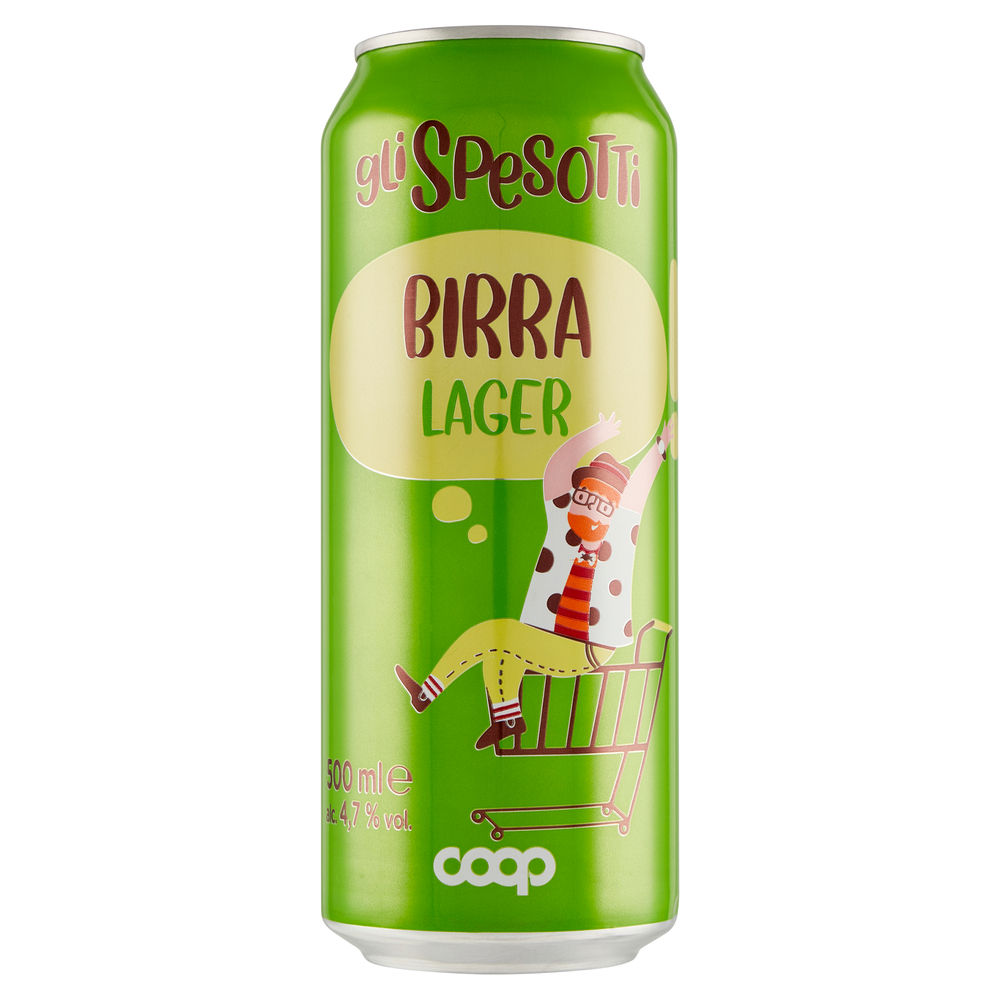 Birra lager gli spesotti coop lattina ml 500