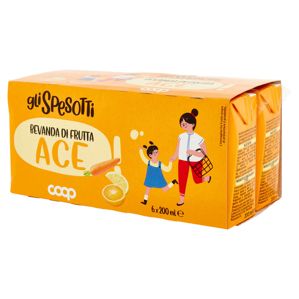 BEVANDA ALLA FRUTTA ACE GLI SPESOTTI COOP CLUSTER ML 200X6 - 8