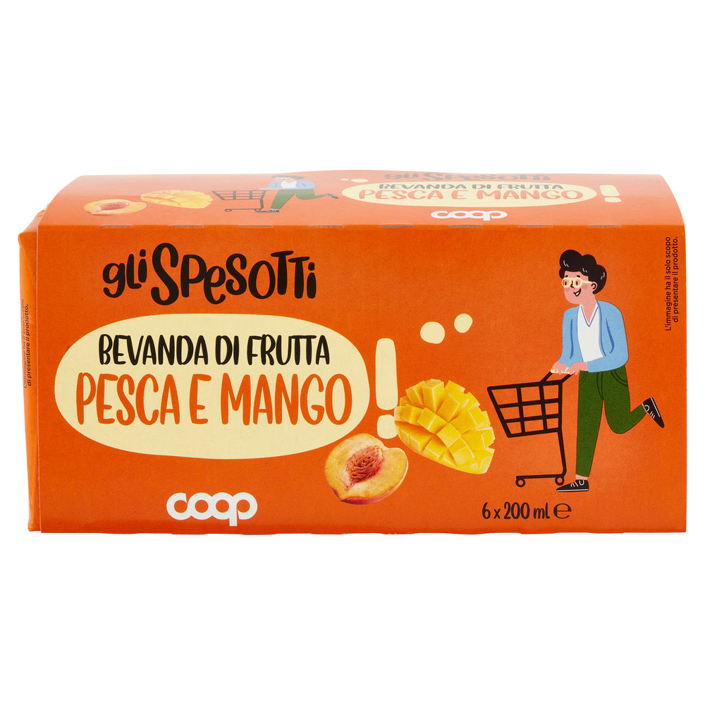 BEVANDA DI FRUTTA PESCA E MANGO GLI SPESOTTI COOP CLUSTER 200X6 - 2