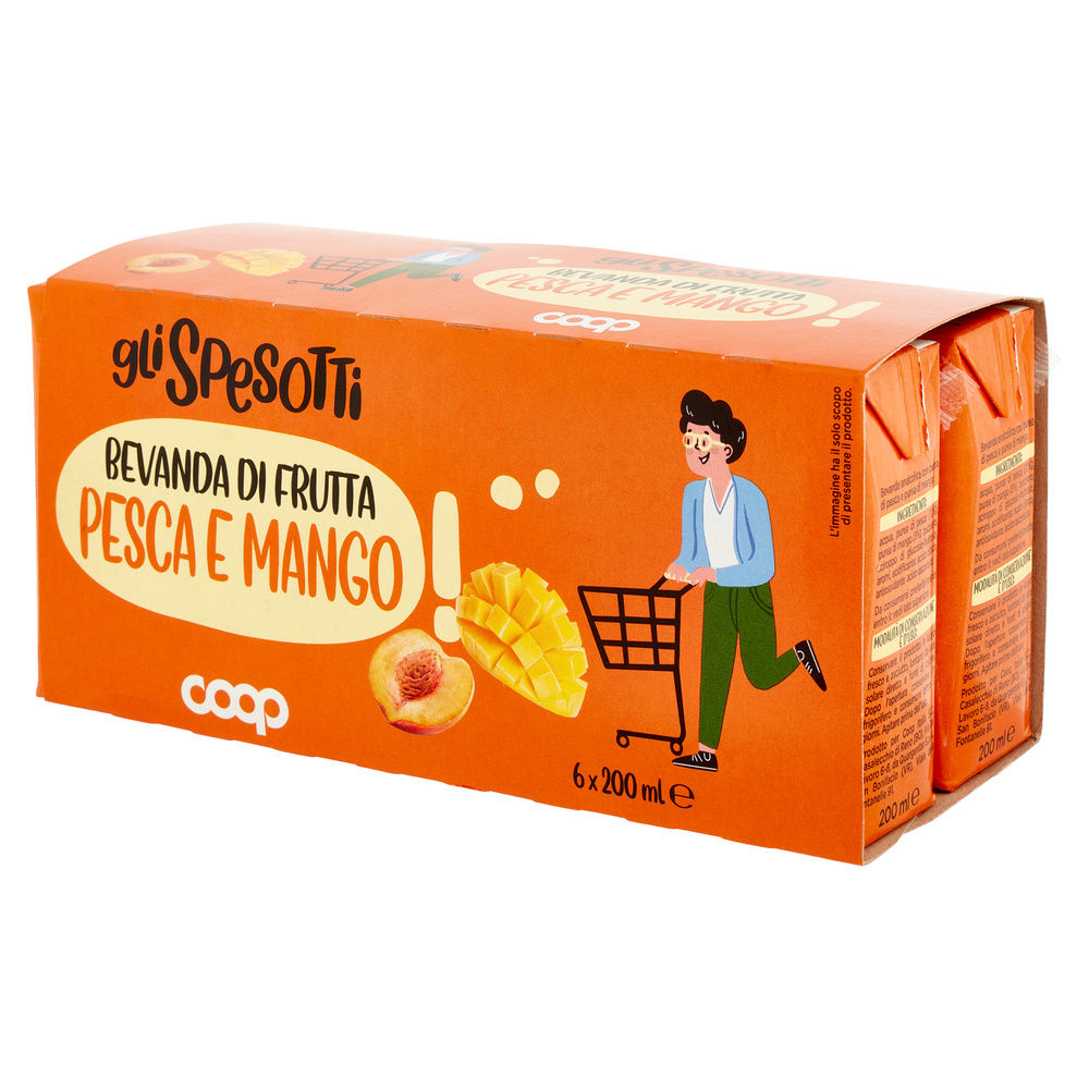 BEVANDA DI FRUTTA PESCA E MANGO GLI SPESOTTI COOP CLUSTER 200X6 - 8