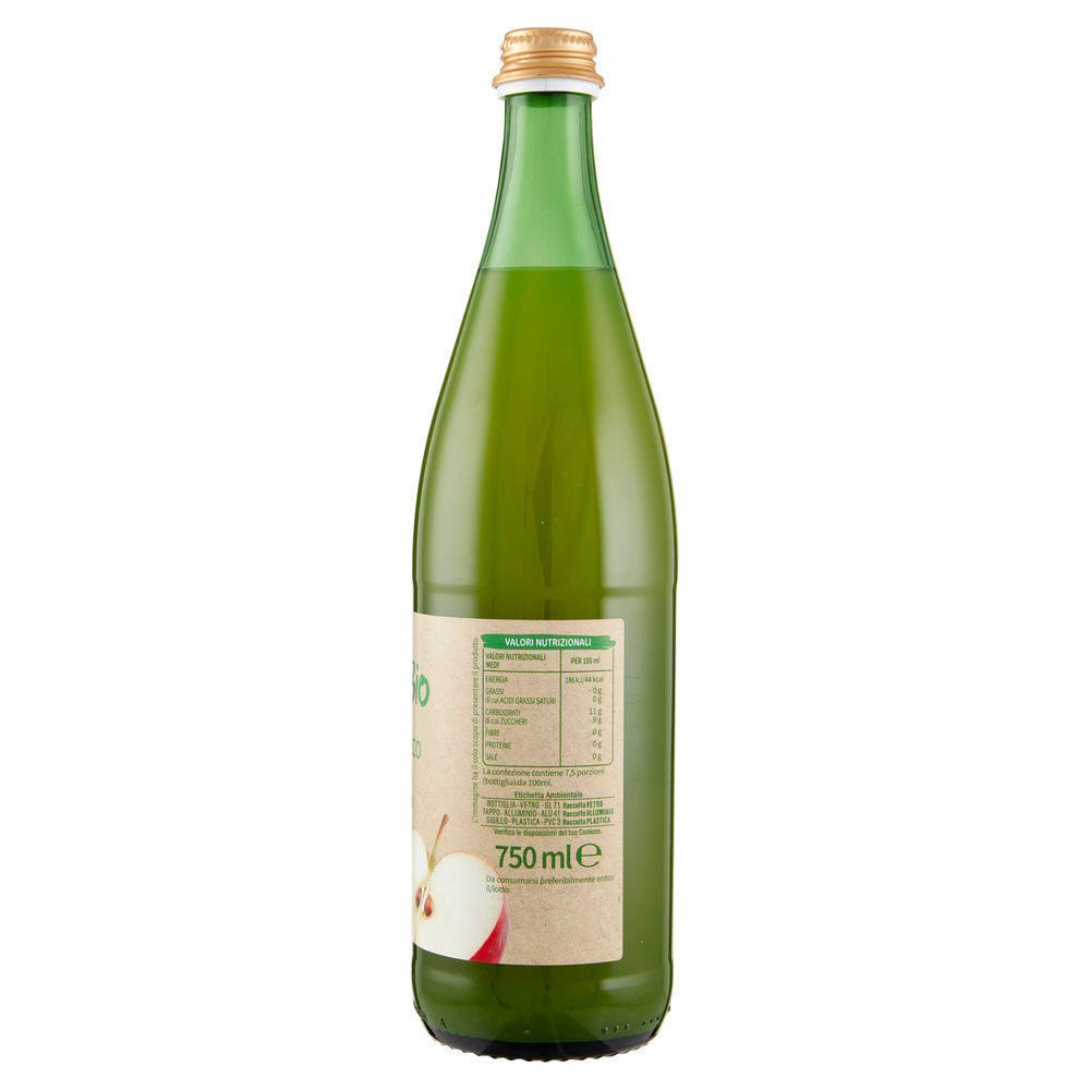 SUCCO DI MELA TORBIDO BIO VIVIVERDE COOP BOTTIGLIA VETRO ML 750 - 5