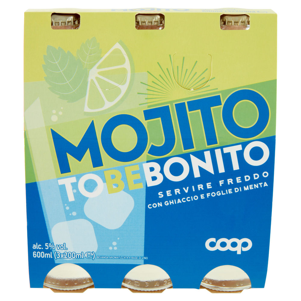 APERITIVO ALCOLICO PRONTO MOJITO 5 GRADI COOP CLUSTER ML 200 X 3 - 2