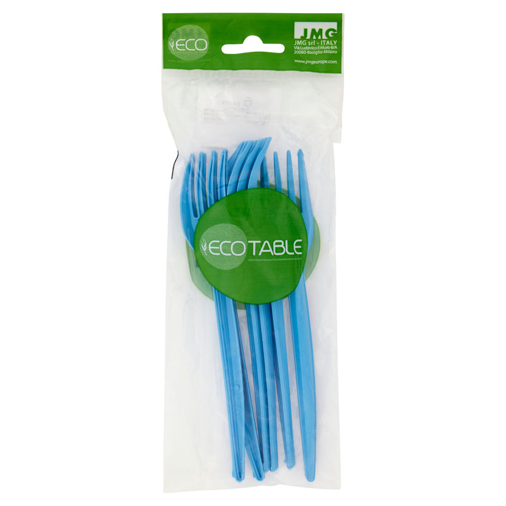 FORCHETTE SMART ECOTABLE MATER-BI TURQUOISE PZ.6 - 0
