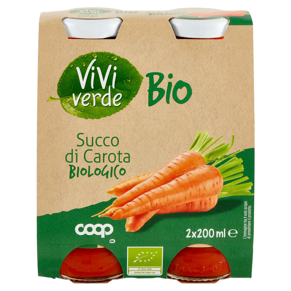 SUCCO DI CAROTA VIVIVERDE BIO COOP CLUSTER ML 200 X 2 - 2