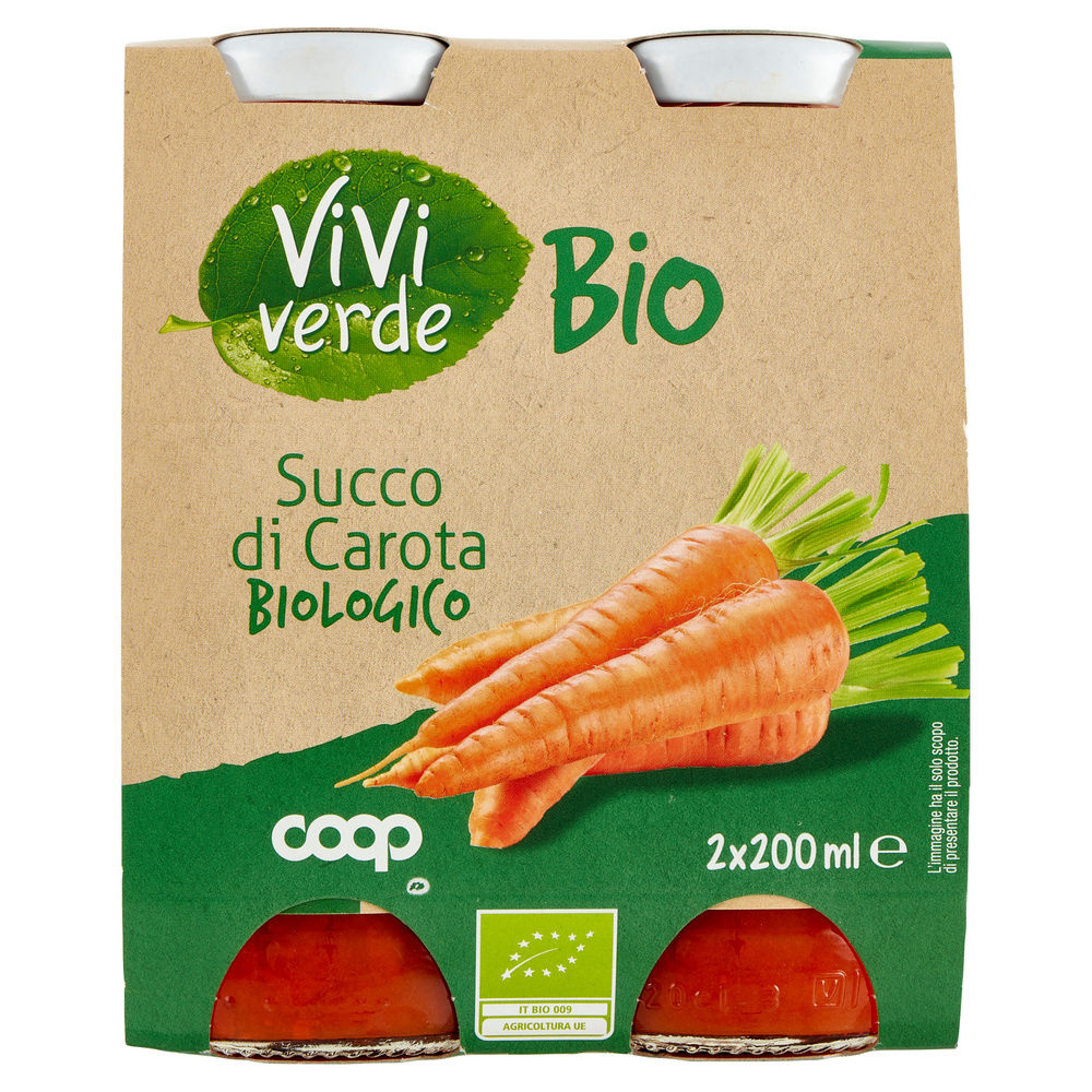 SUCCO DI CAROTA VIVIVERDE BIO COOP CLUSTER ML 200 X 2 - 3