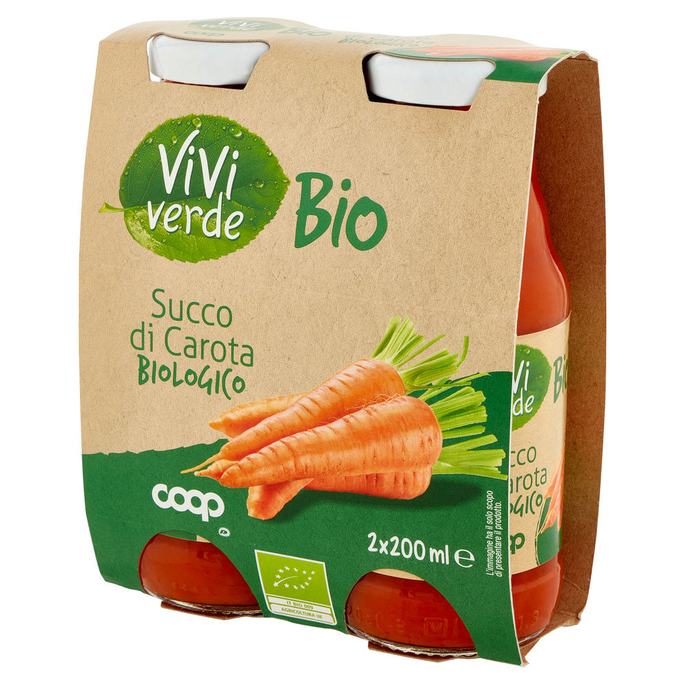 SUCCO DI CAROTA VIVIVERDE BIO COOP CLUSTER ML 200 X 2 - 8