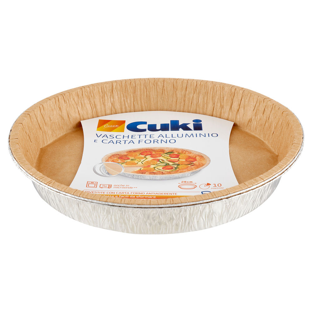 VASCHETTE CUKI 2 IN 1 - ALLUMINIO ACCOPPIATO CARTA FORNO - TCA 10 G PZ 2 - 2