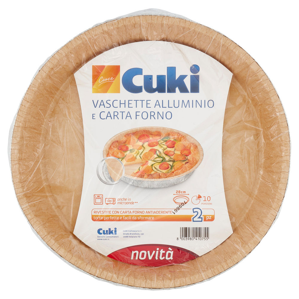 VASCHETTE CUKI 2 IN 1 - ALLUMINIO ACCOPPIATO CARTA FORNO - TCA 10 G PZ 2 - 4