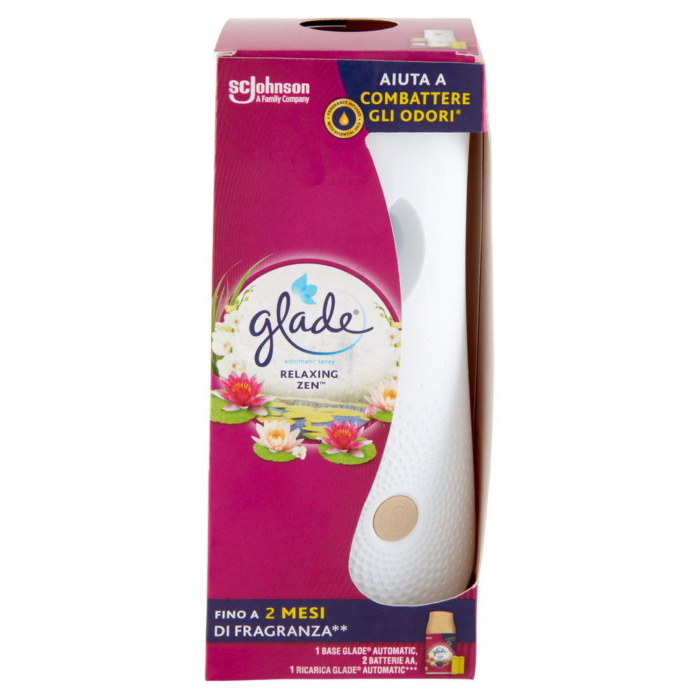 DEODORANTE AMBIENTE GLADE AUTOMATIC SPRAY BASE+RIC.RELAXING ZEN ML 269 PZ.1 - 2