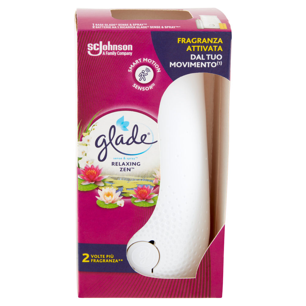 DEODORANTE AMBIENTE GLADE SENSE&SPRAY BASE+RICARICA RELAXING ZEN ML.18 PZ.1 - 2