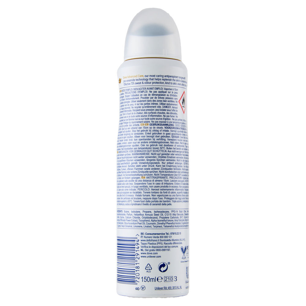 DEODORANTE DOVE SPRAY ADVANCED CARE COCCO ML 150 - 1