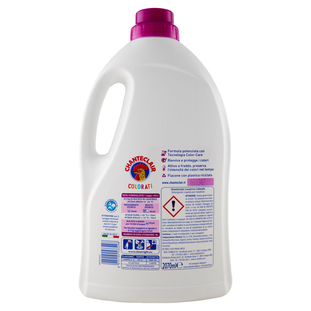 DETERSIVO LAVATRICE LIQUIDO CHANTECLAIR COLOR 46LAV L 2,07 - 1