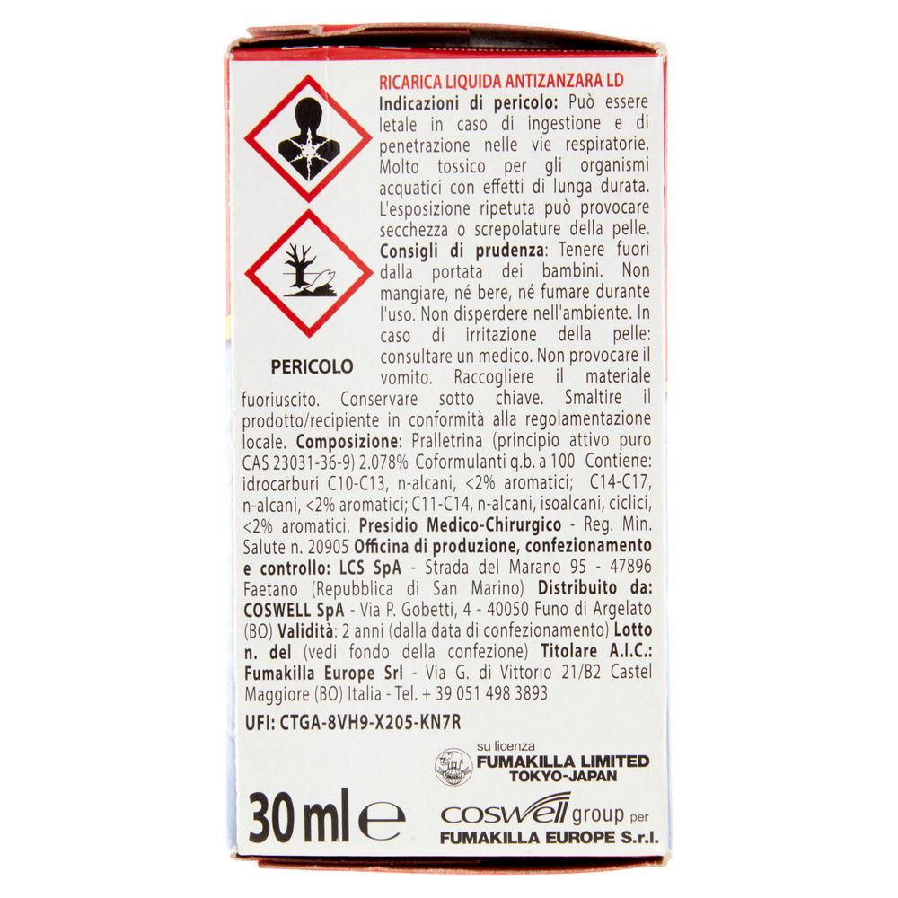 REPULSIVO VAPE RICARICA LIQUIDA ANTIODORE 60 NOTTI ML 30 - 6