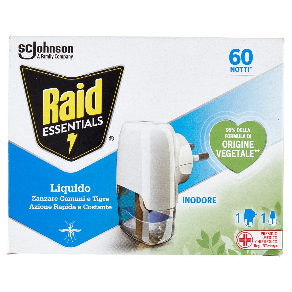 INSETTICIDA RAID ESSENTIALS LIQUIDO BASE +RIC.60 NOTTI ML 36 - 7