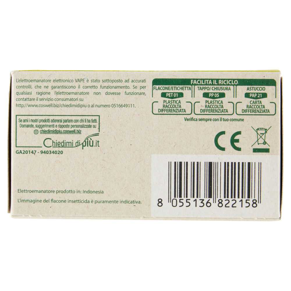 ELETTROEMANATORE VAPE LIQUIDO VERDESSENZA + RICARICA LIQUIDA 60 NOTTI ML30 - 3