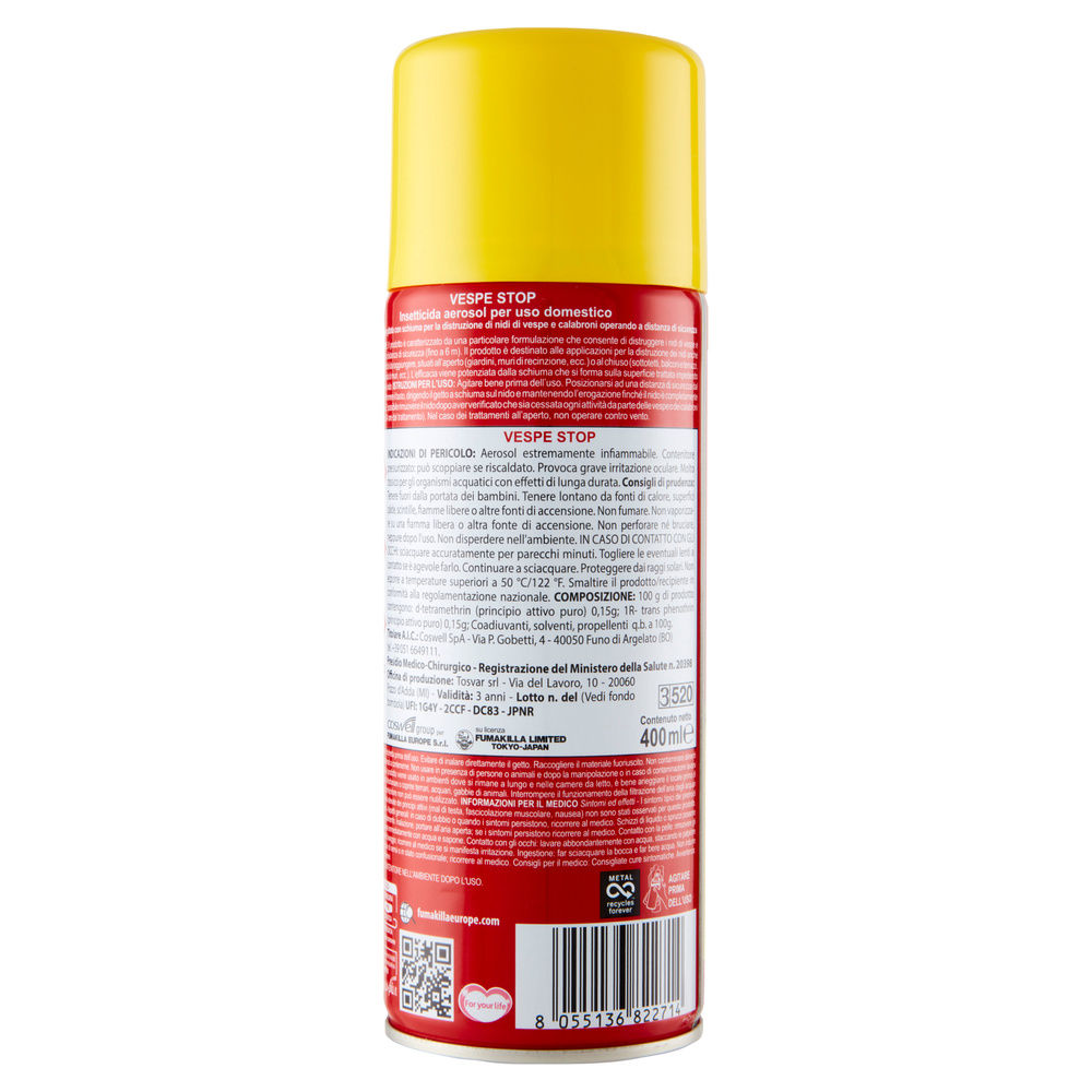 INSETTICIDA SPRAY VESPE NIDI VAPE ML 400 - 1