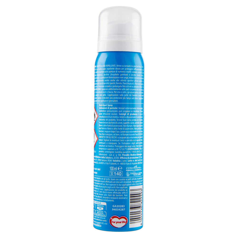 ANTIPUNTURA SPRAY VAPE DERM SPORT&FITNESS ML 100 - 1