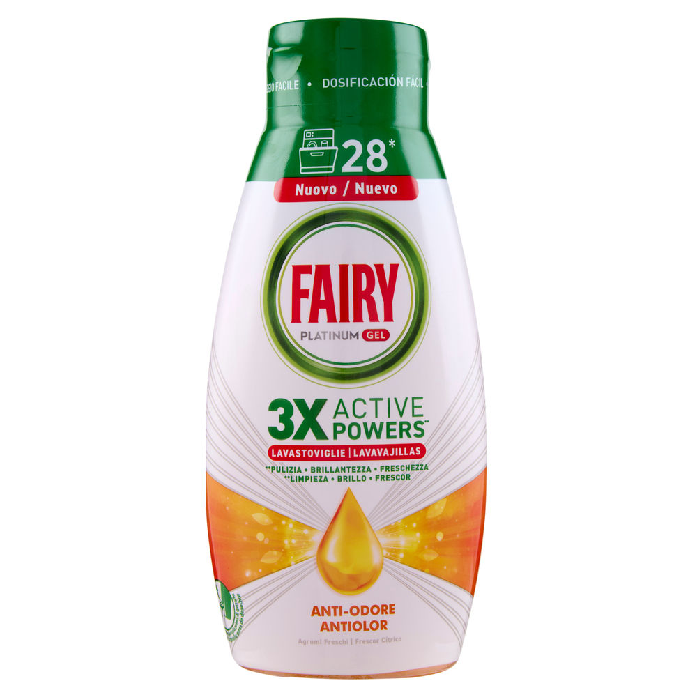 DETERSIVO LAVASTOVIGLIE FAIRY GEL ANTIODORE 28 LAV ML 504 - 0