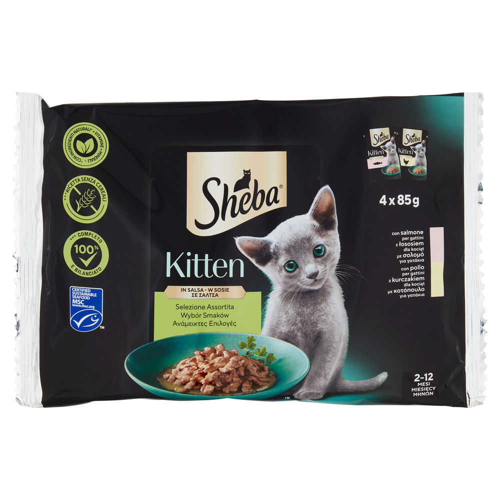 KITTEN SALSA SELEZIONE ASSORT SHEBA G 4X85 G 340 - 0