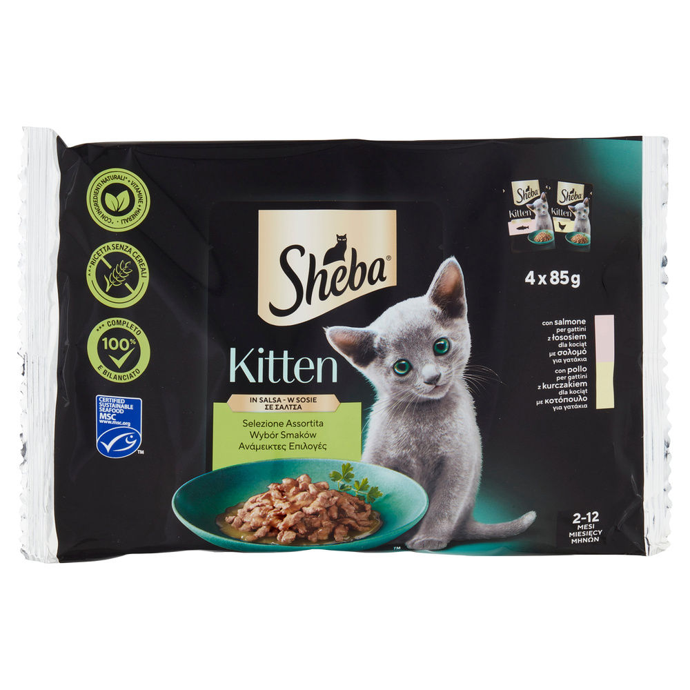 KITTEN SALSA SELEZIONE ASSORT SHEBA G 4X85 G 340 - 4