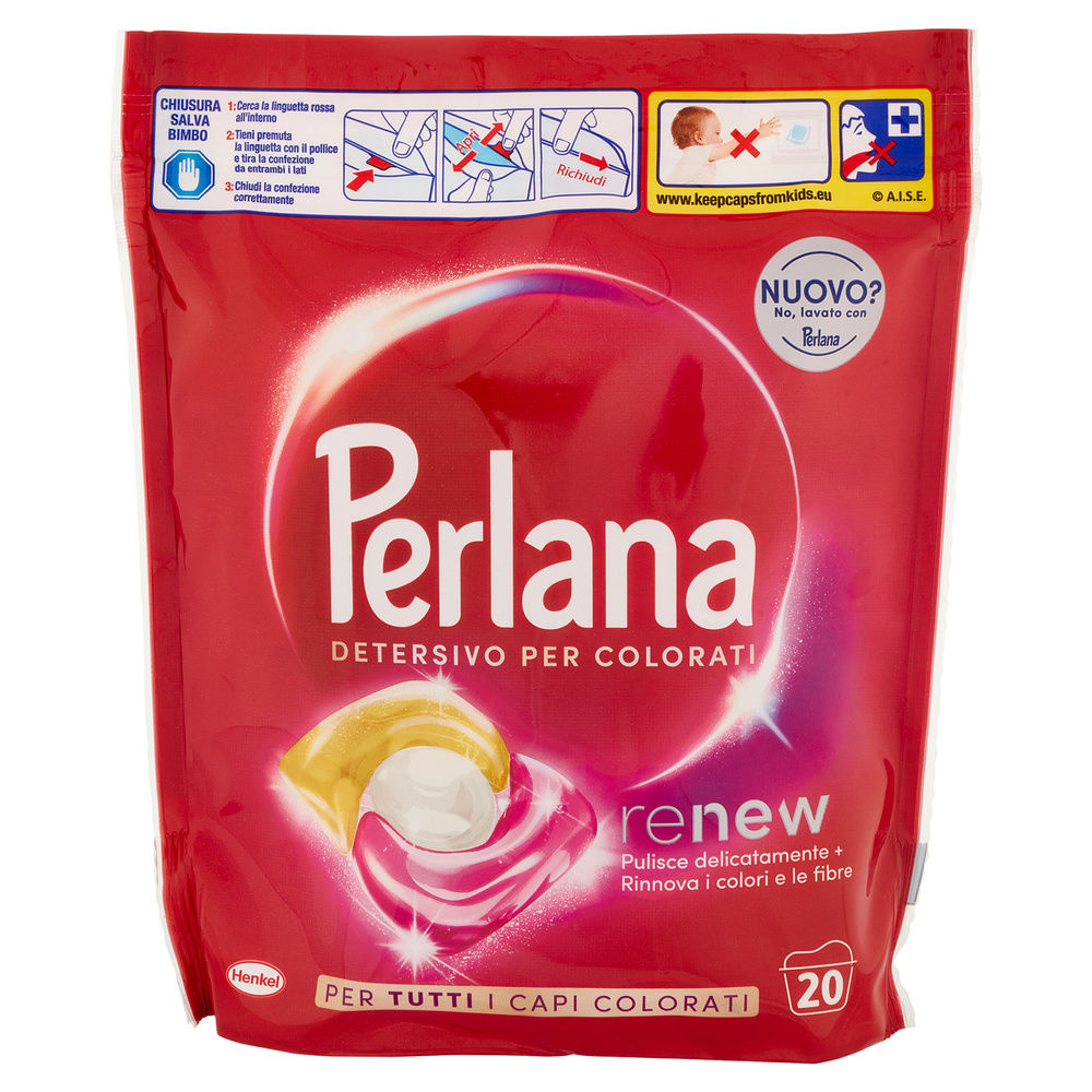 DETERSIVO LAVATRICE PERLANA CAPS COLORATI 20CAPS KG 0,27 - 2