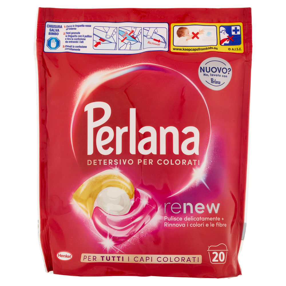 DETERSIVO LAVATRICE PERLANA CAPS COLORATI 20CAPS KG 0,27 - 7