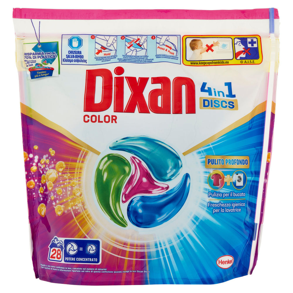 DETERSIVO LAVATRICE DIXAN DISCS 28LAV COLOR GR 462 - 0