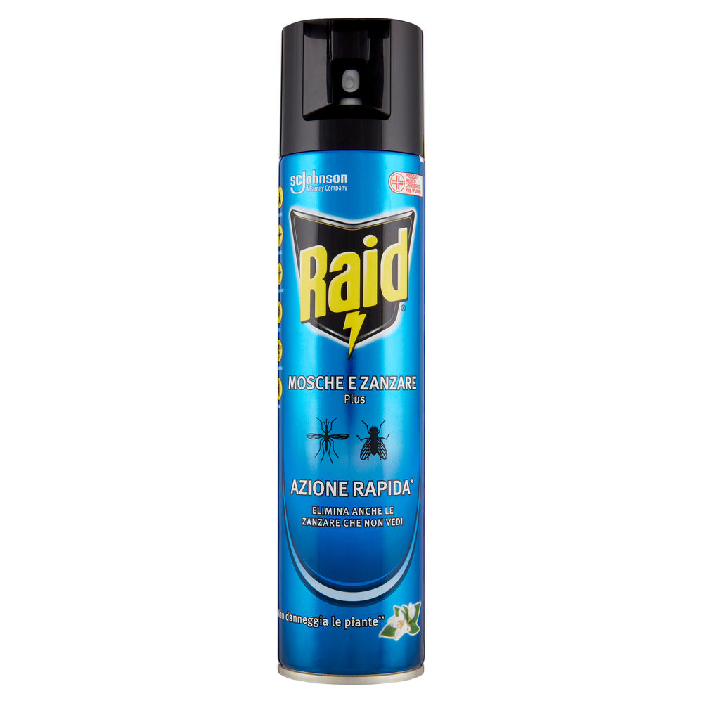 Insetticida spray raid mosche e zanzare ml 400