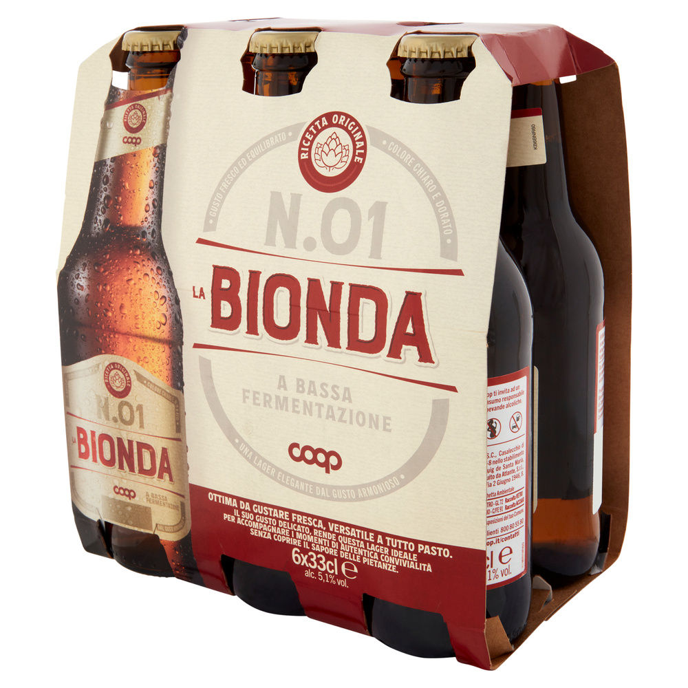 BIRRA LAGER 5,1 GRADI COOP CLUSTER ML 330 X 6 - 7