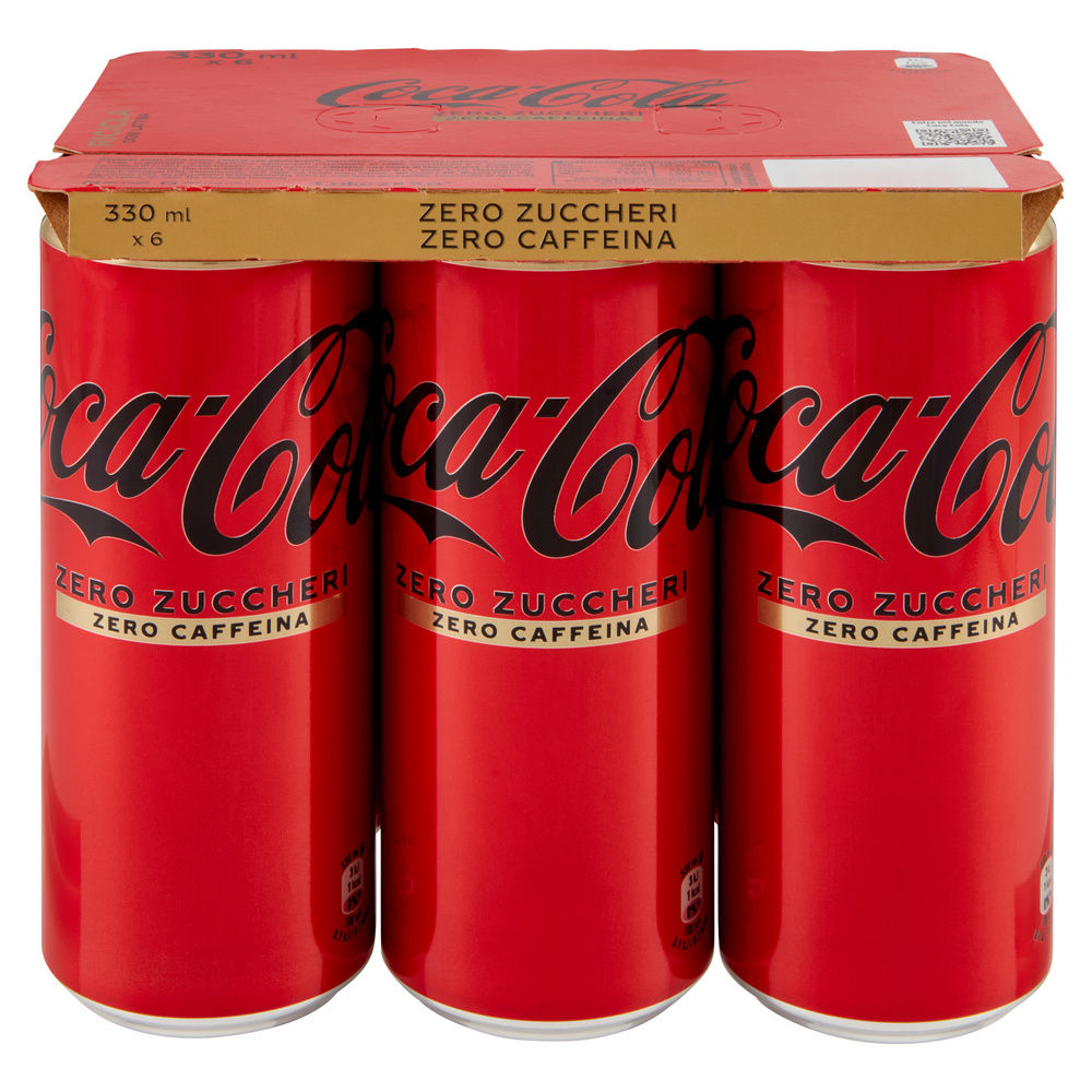 COCA COLA ZERO SENZA CAFFEINA CLUSTER LATTINA ML 330 X 6 - 2