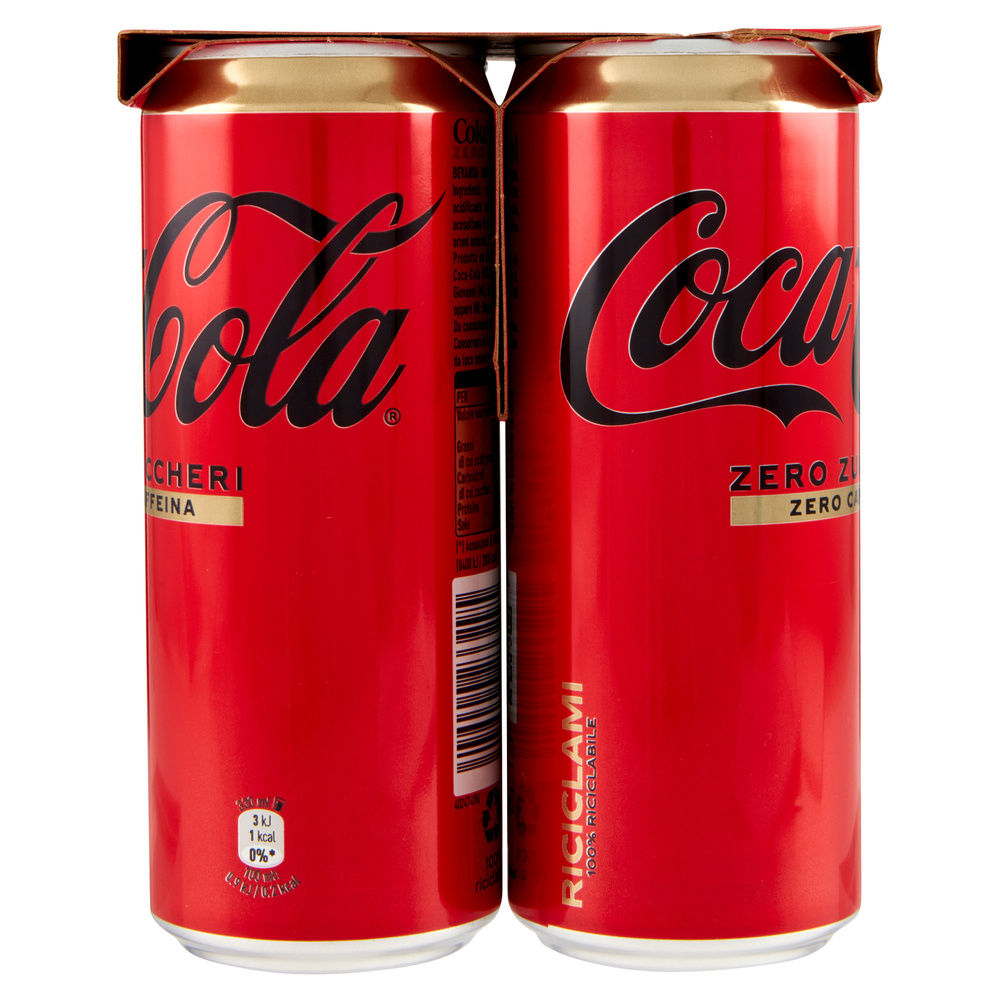 COCA COLA ZERO SENZA CAFFEINA CLUSTER LATTINA ML 330 X 6 - 6