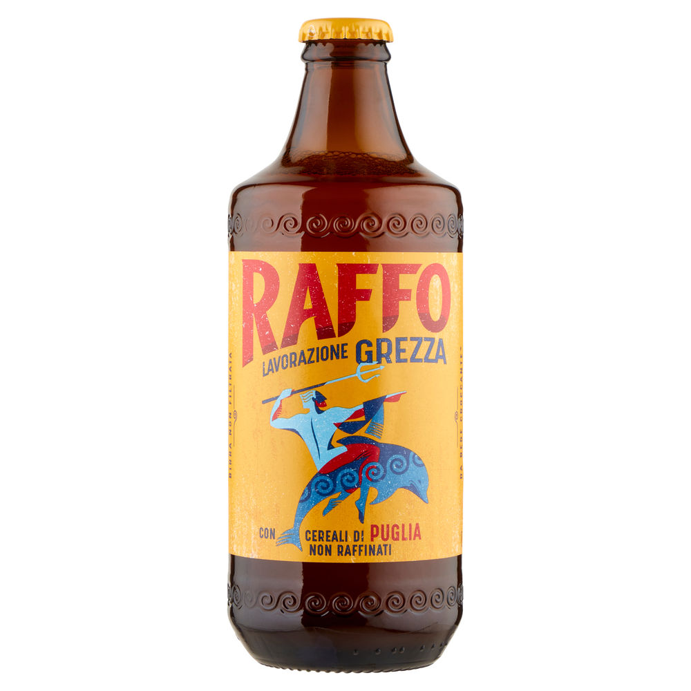 Birra raffo grezza 4,8 gradi bottiglia ml 450