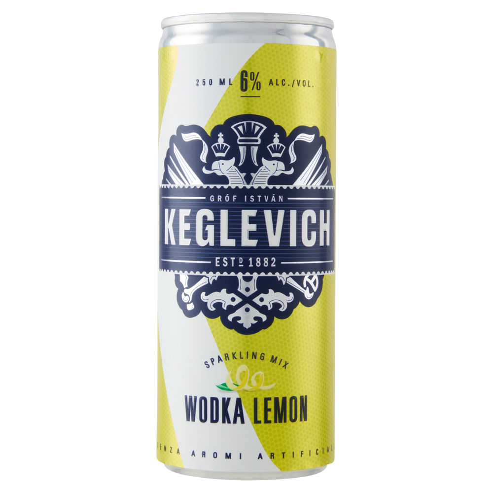 Ready to drink vodka lemon 6 gradi keglevich lattina ml 250