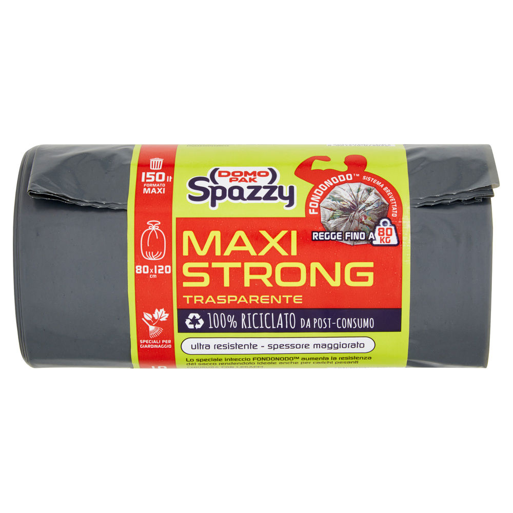 SACCHI NETTEZZA DOMOPAK SPAZZY MAXI STRONG L150 CM 80X120 TRASPARENTE PZ 10 - 3