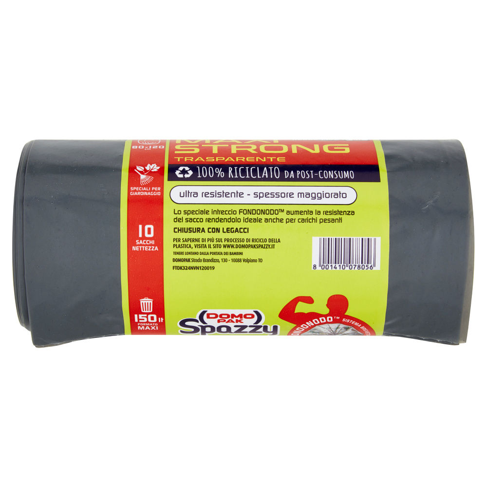 SACCHI NETTEZZA DOMOPAK SPAZZY MAXI STRONG L150 CM 80X120 TRASPARENTE PZ 10 - 5