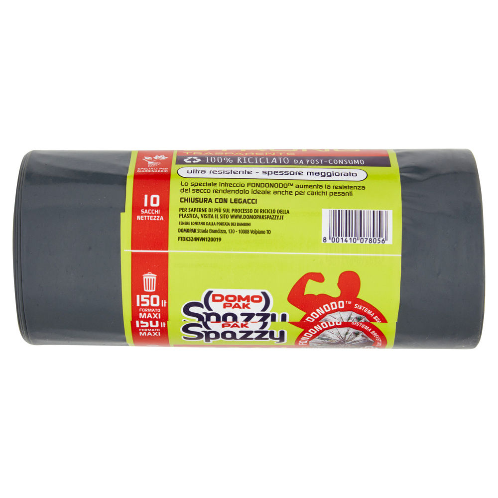 SACCHI NETTEZZA DOMOPAK SPAZZY MAXI STRONG L150 CM 80X120 TRASPARENTE PZ 10 - 4
