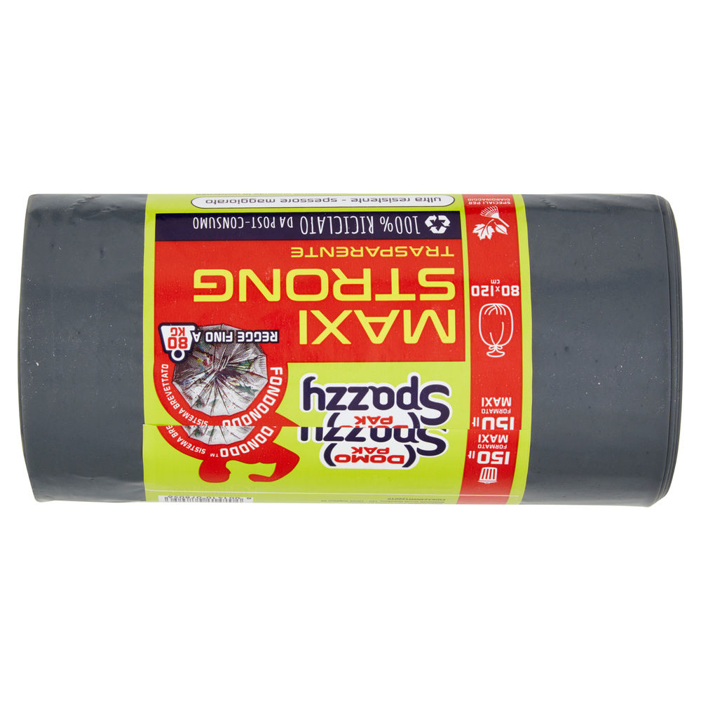 SACCHI NETTEZZA DOMOPAK SPAZZY MAXI STRONG L150 CM 80X120 TRASPARENTE PZ 10 - 10