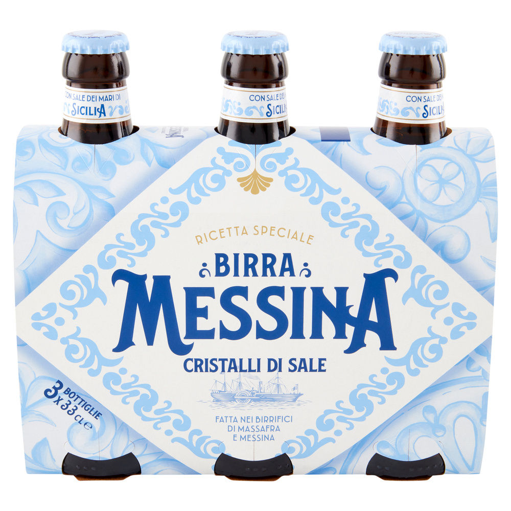 BIRRA MESSINA CRISTALLI DI SALE 5 GRADI CLUSTER ML 330 X 3 - 2