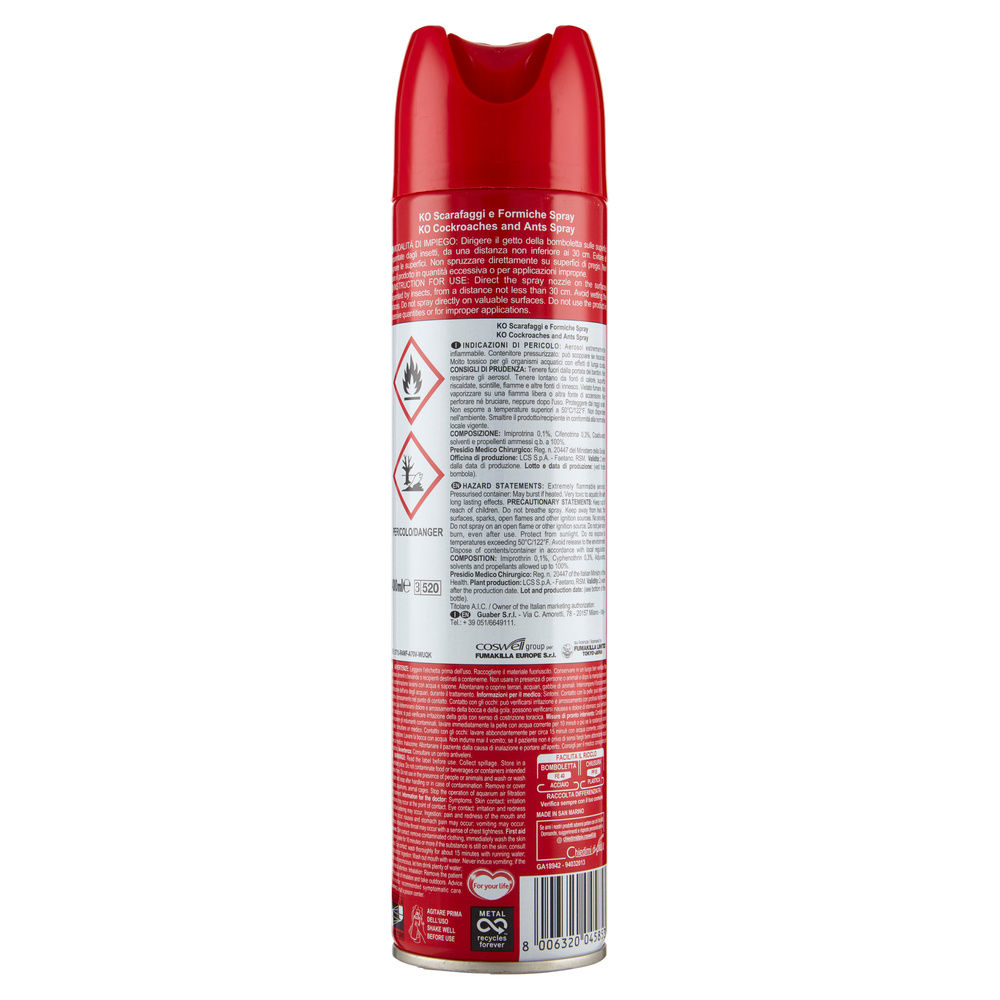 INSETTICIDA SPRAY VAPE SCARAFAGGI FORMICHE KO2 ML 400 - 1