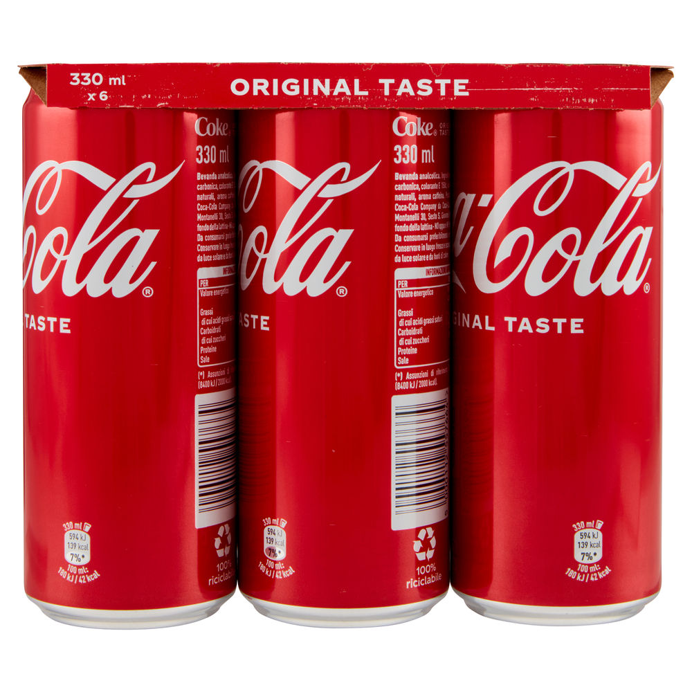 COCA COLA REGULAR LATTINA CLUSTER ML 330 X 6 - 1