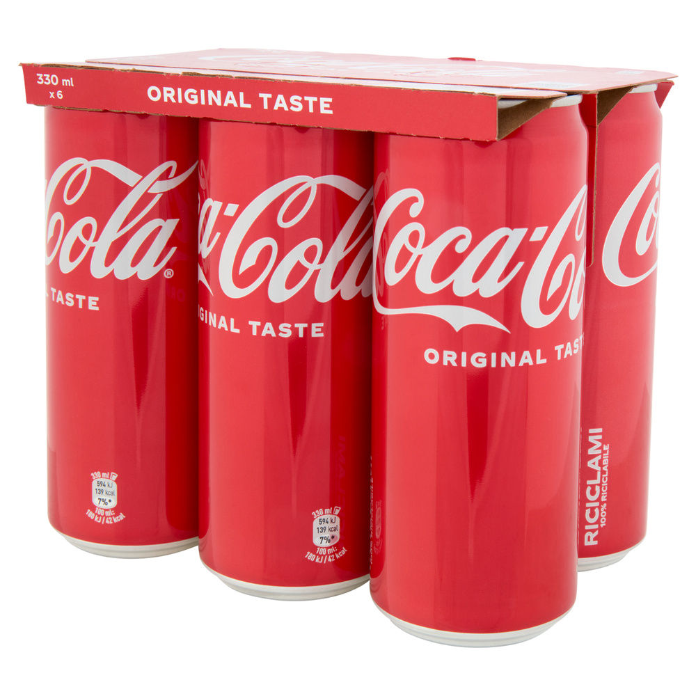 COCA COLA REGULAR LATTINA CLUSTER ML 330 X 6 - 8