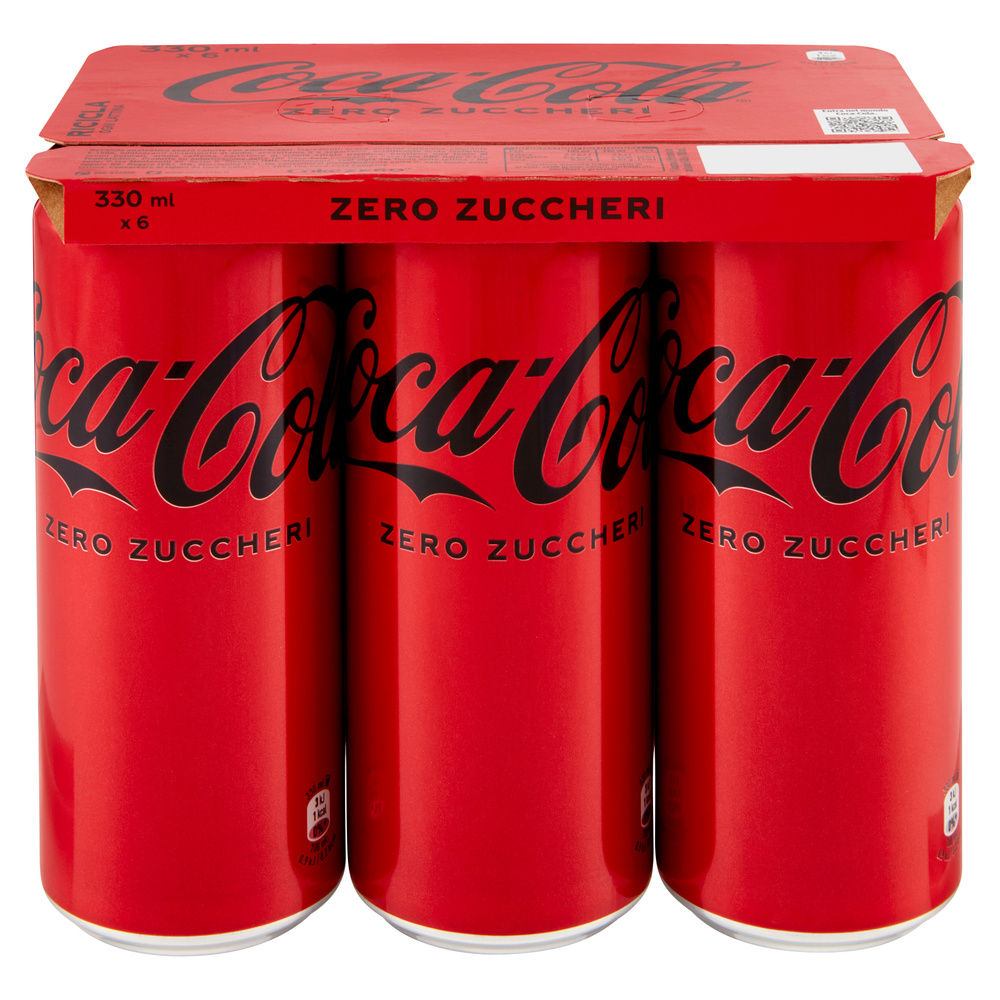 COCA COLA ZERO ZUCCHERI LATTINA CLUSTER ML 330 X 6 - 2