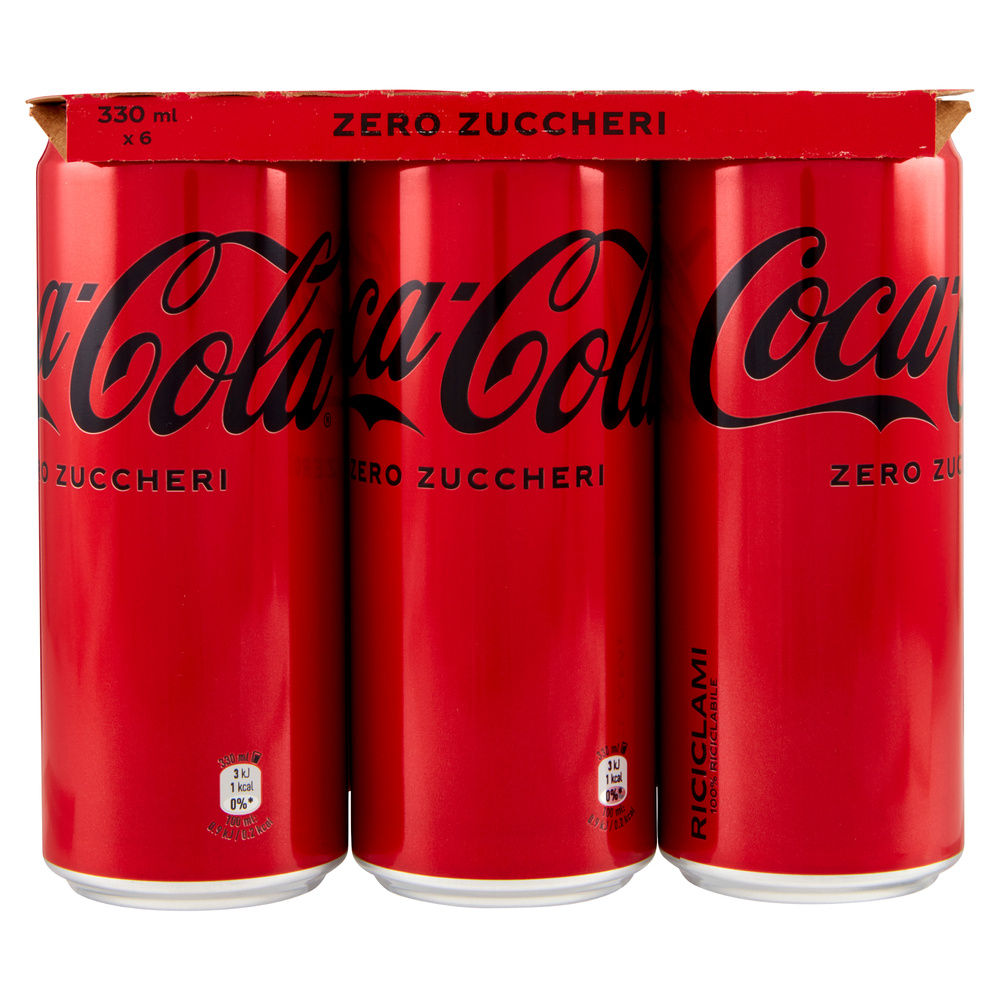 COCA COLA ZERO ZUCCHERI LATTINA CLUSTER ML 330 X 6 - 3