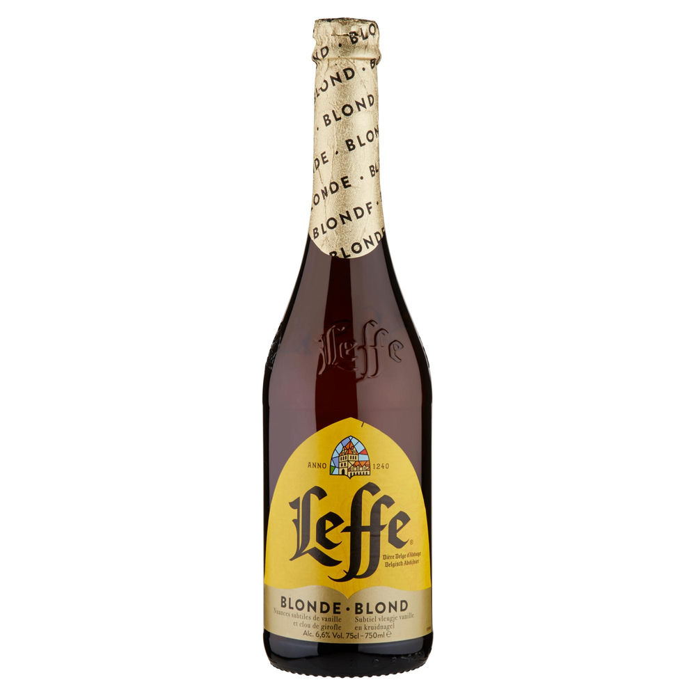 Birra leffe blonde 6,6 gradi bottiglia ml 750