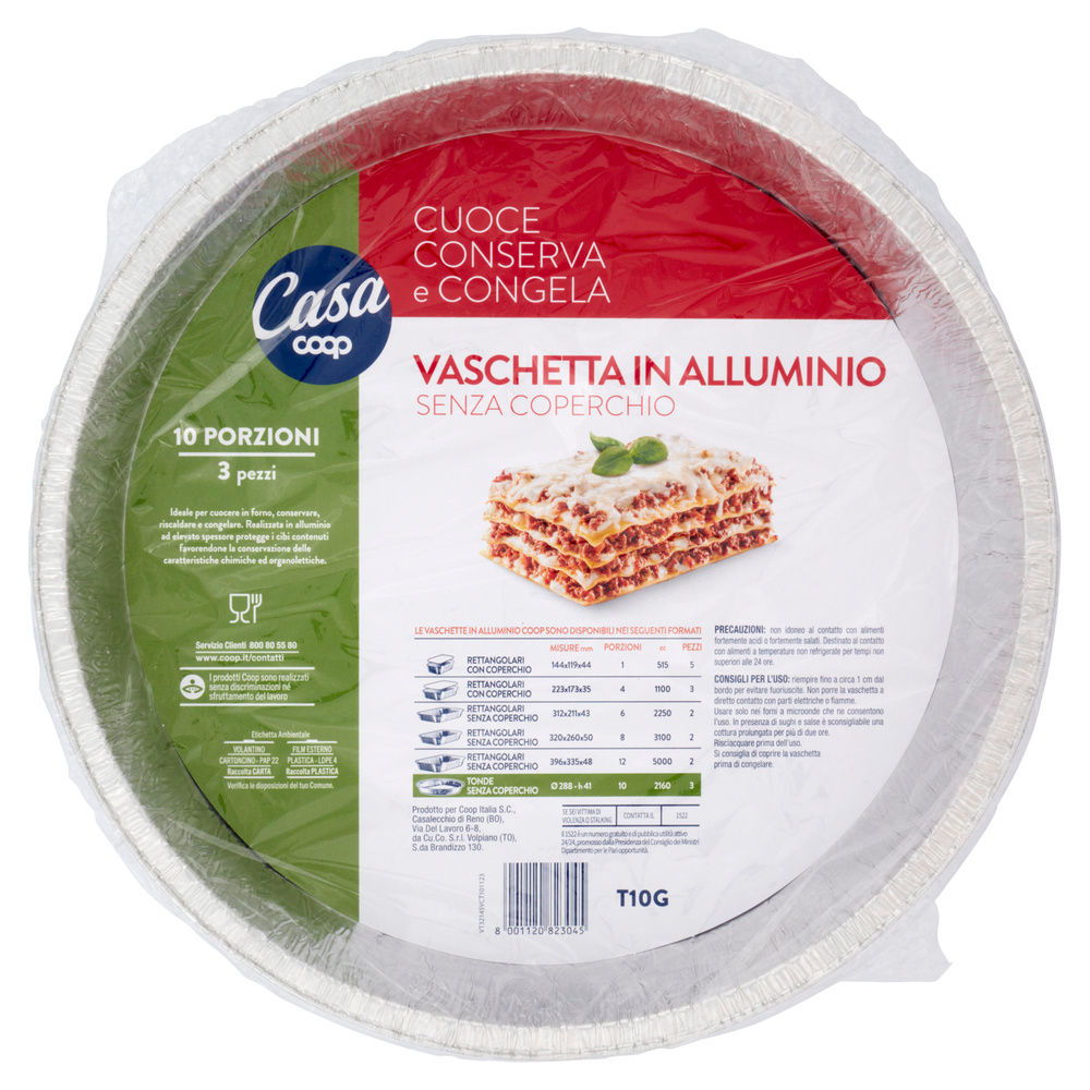 VASCHETTA IN ALLUMINIO COOP CASA CIRCOLARE T10G 10PORZ.PZ3 - 7