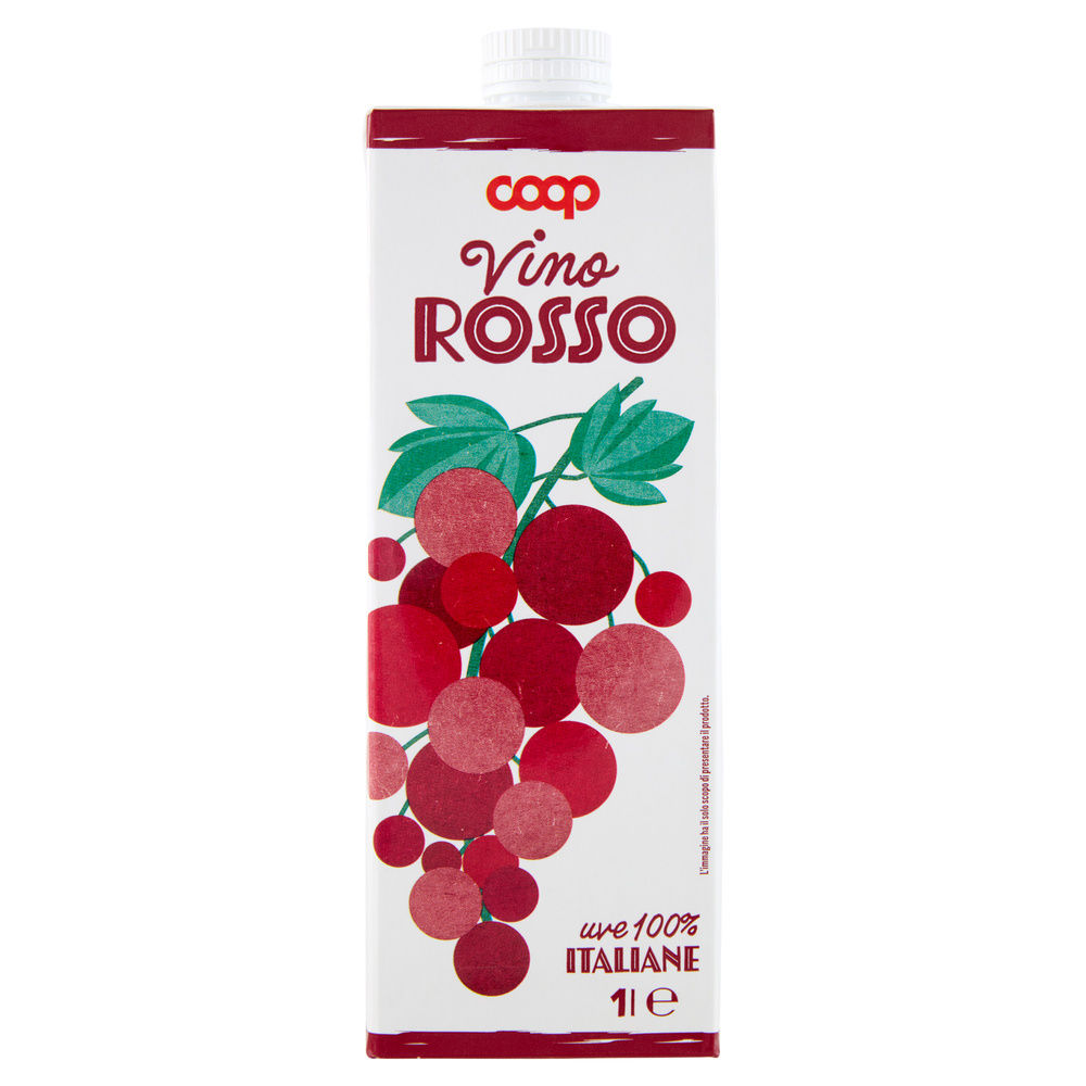 Vino rosso da tavola coop brick l 1